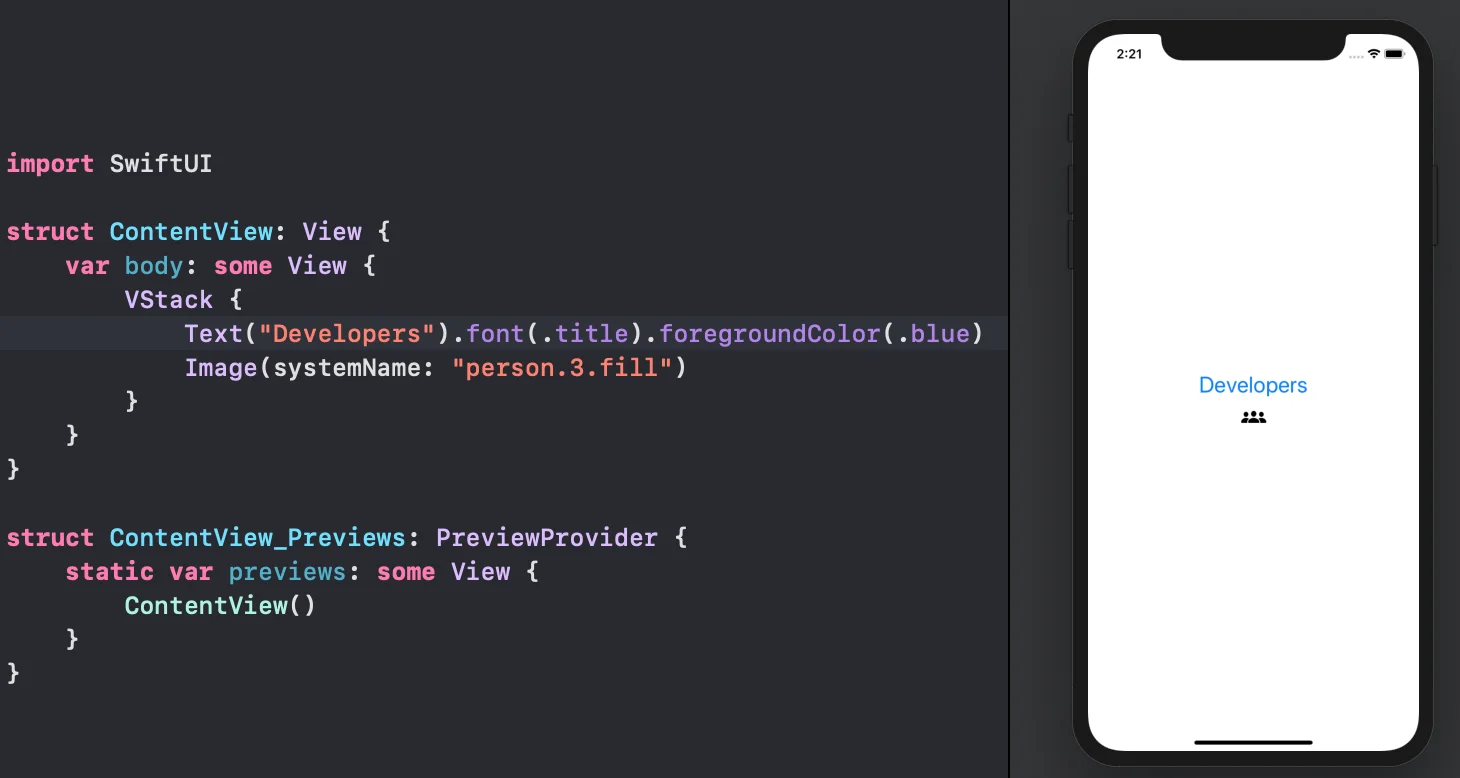 SwiftUI first elements attributed