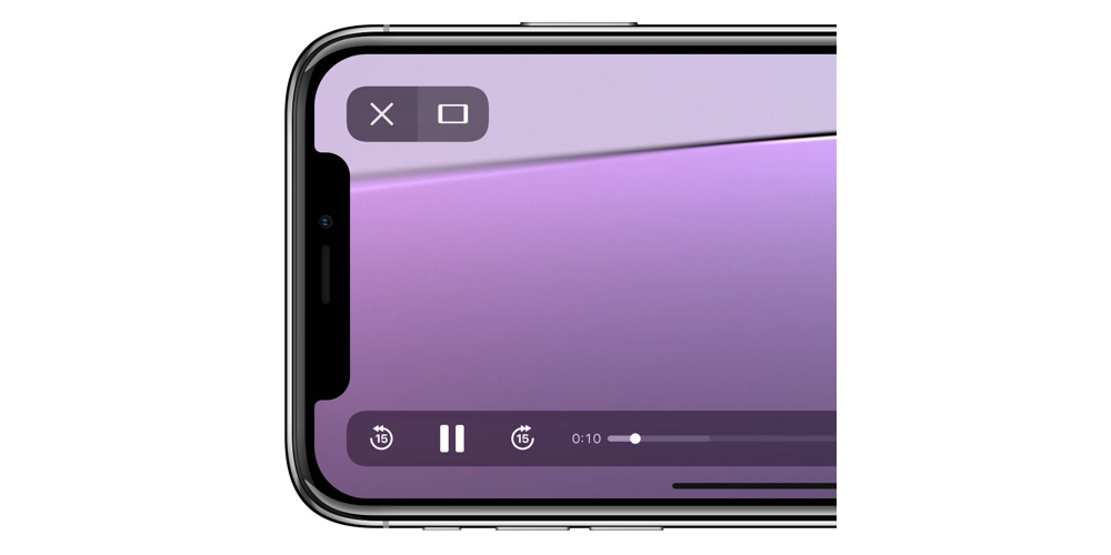 iPhone X - Freestanding UI elements in video player
