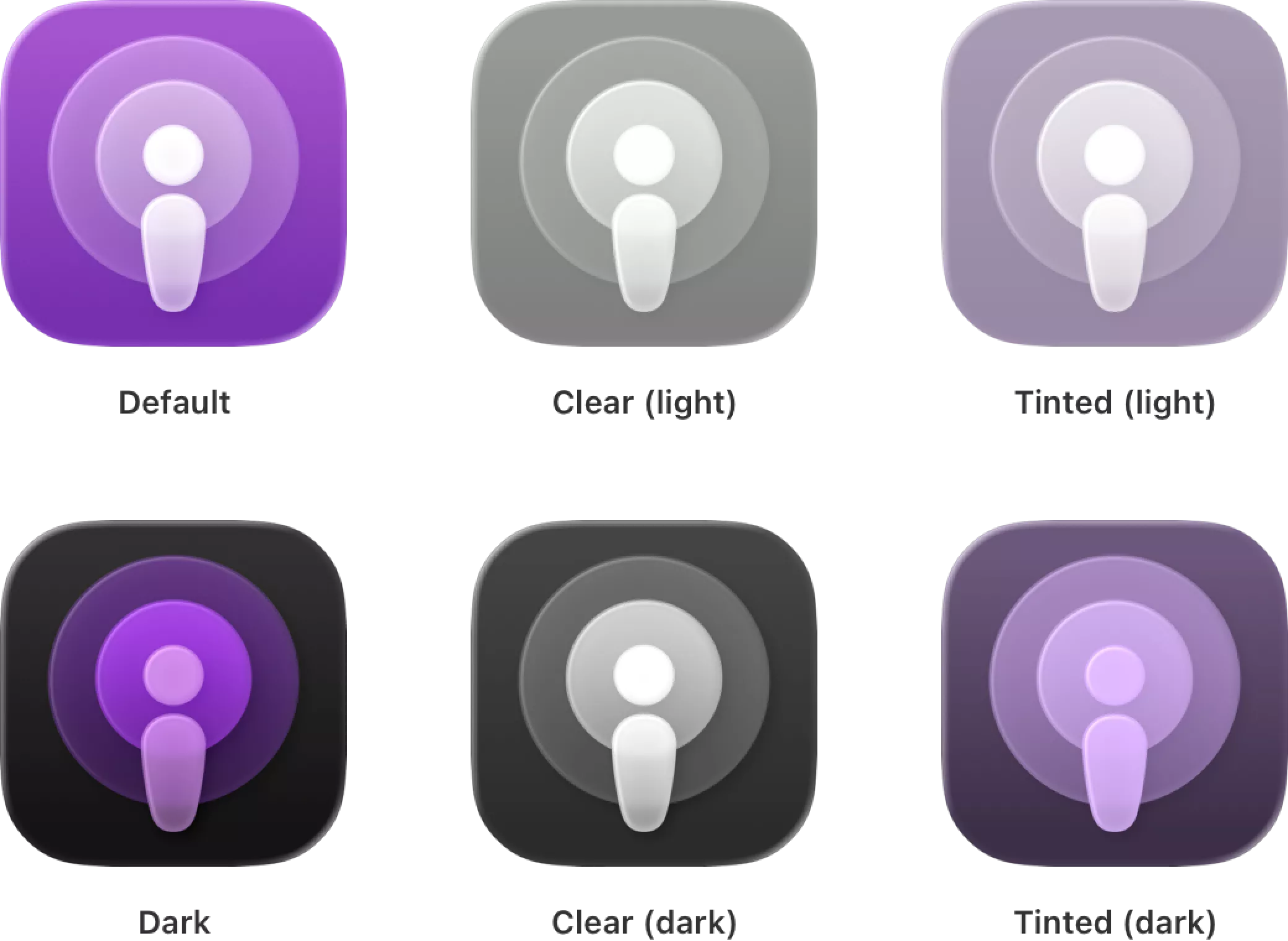 Abbildung 2: Die App Icons stehen den Nutzern in verschiedenen Farbstufen zur Verfügung.