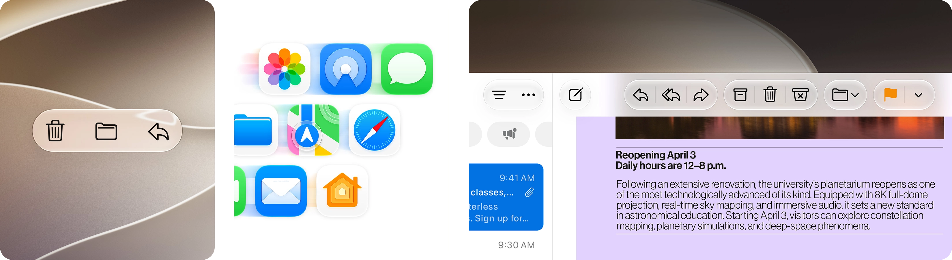 Überarbeitetes Liquid-Glass-Design in iOS 27 und macOS 27 mit verbesserter Lesbarkeit