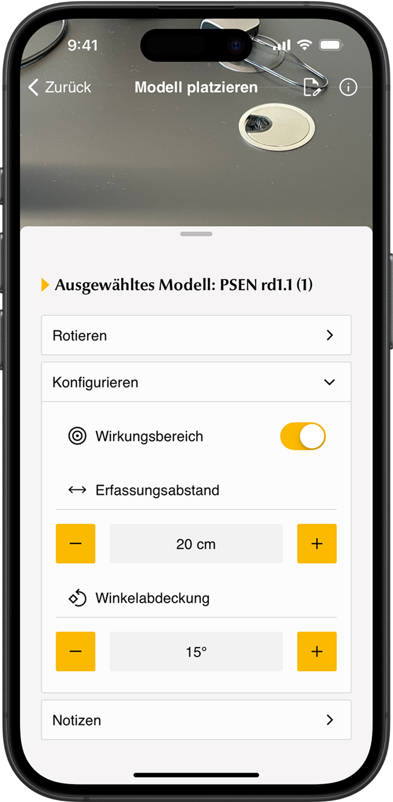 PILZ App - Place model