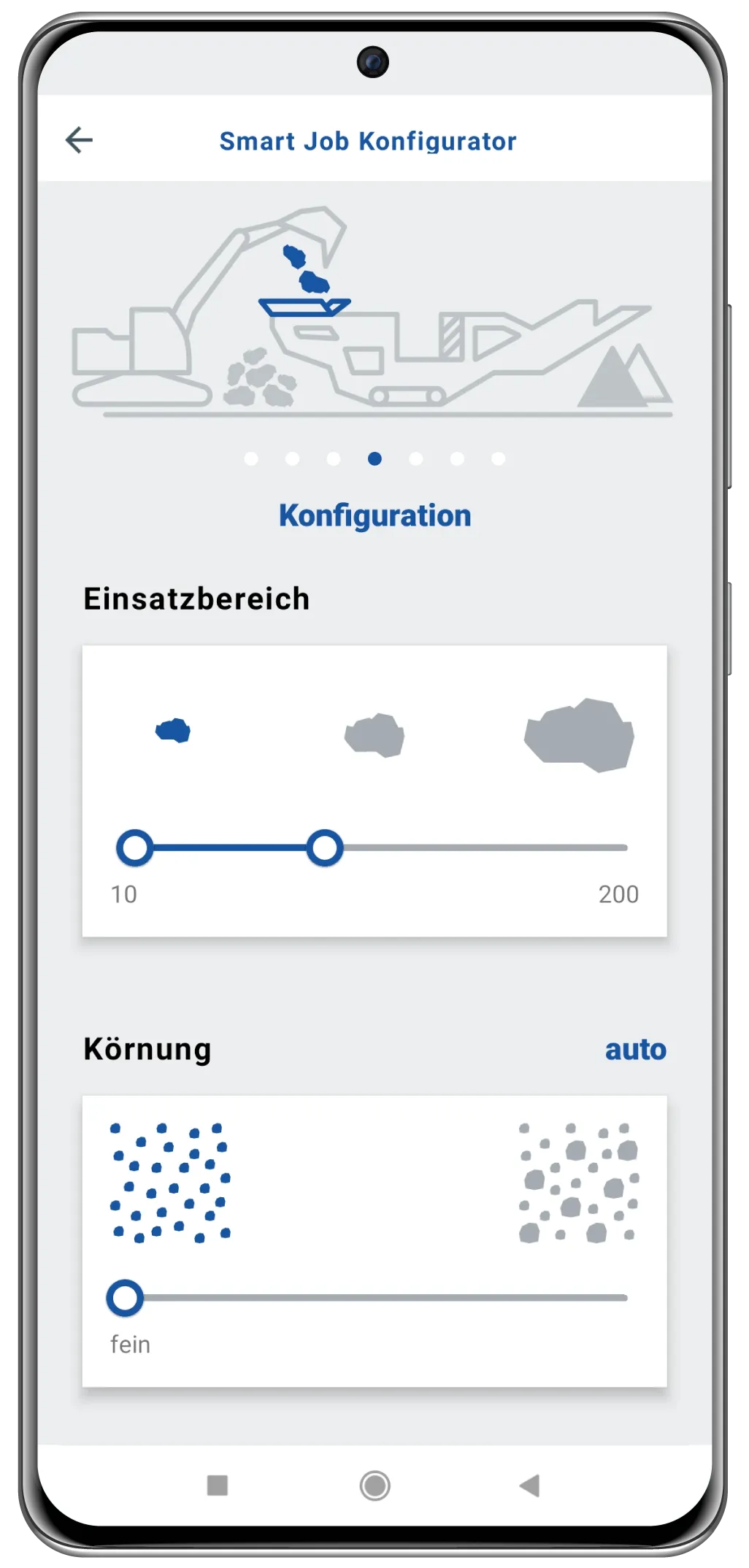 Kleemann Spective Connect Smart Job Konfigurator für mobile Brechanlagen