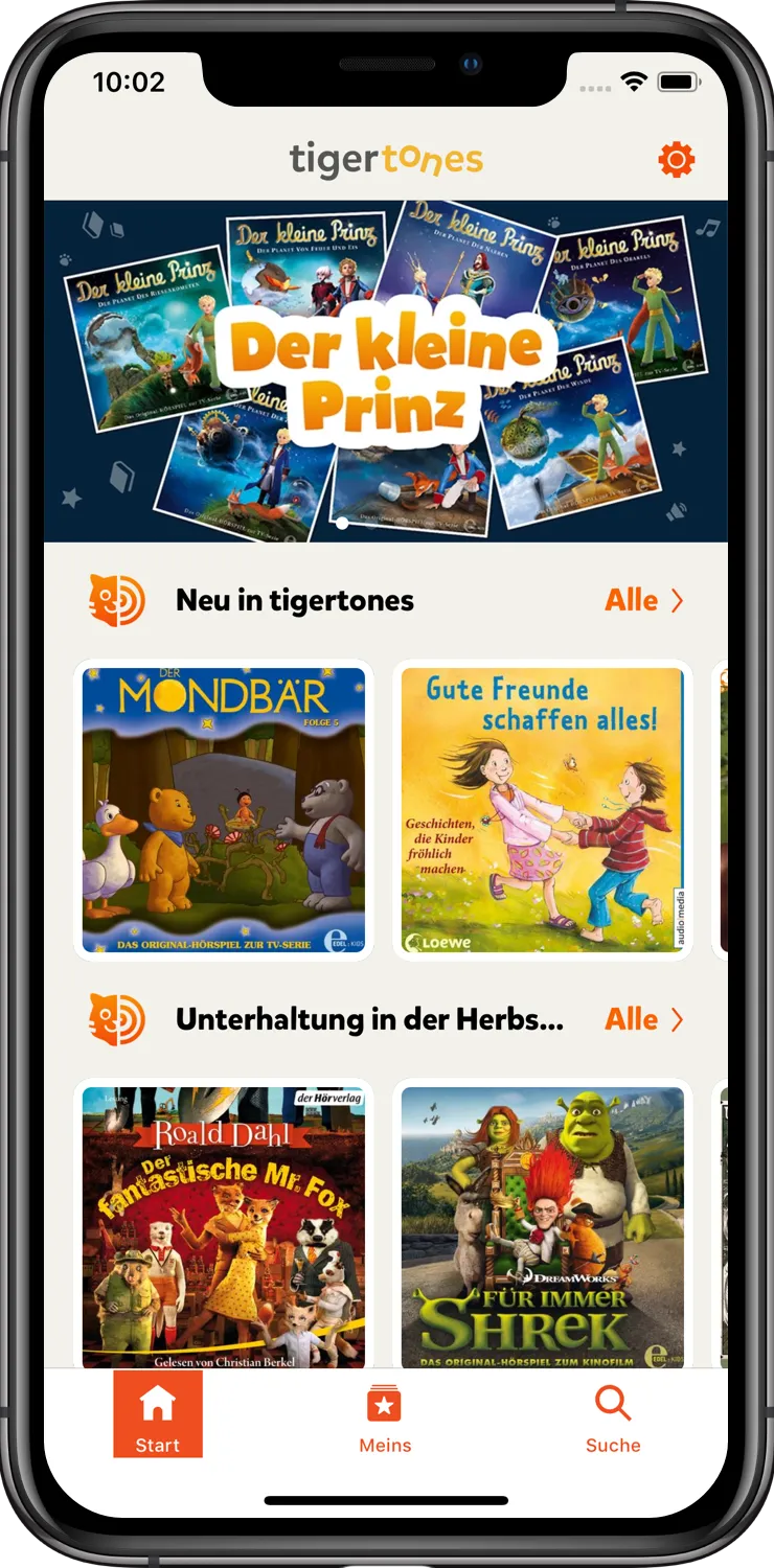 tigermedia tigertones App mit über 3.000 verfügbaren Musik- und Hörbuchtiteln für Kinder