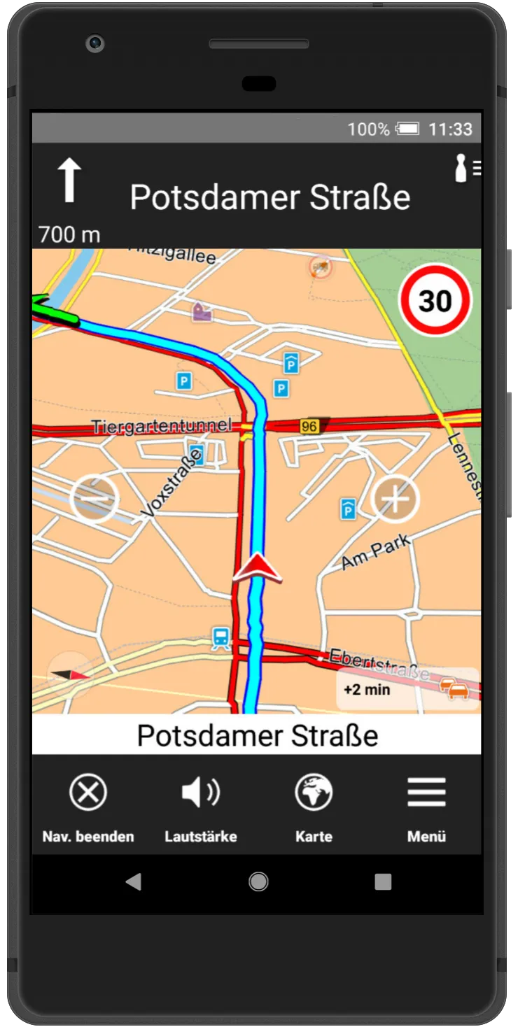 PTV Navigator Truck App mit integriertem Navigationssystem für Nutzfahrzeuge