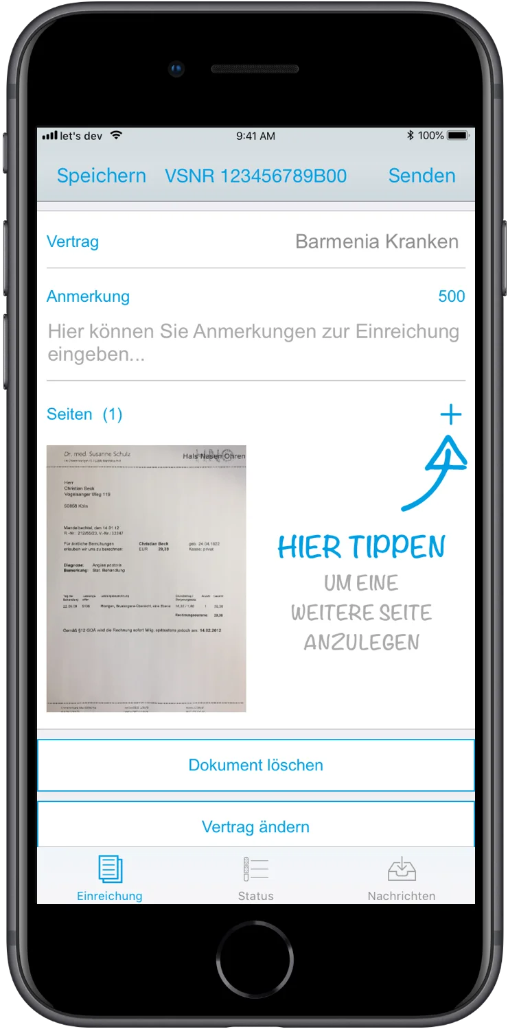Barmenia invoice app help for users