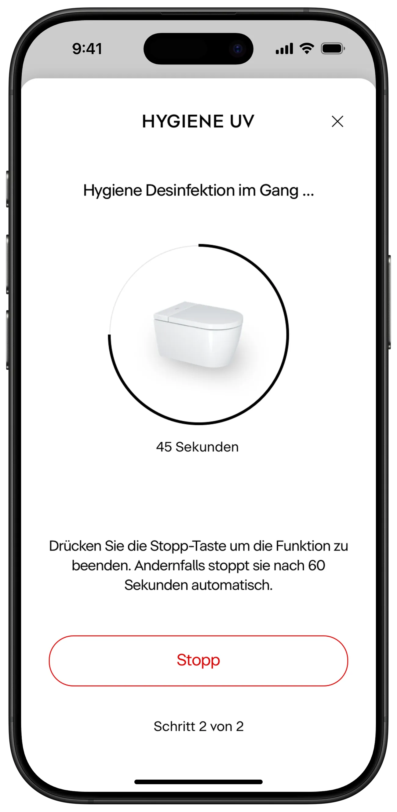 Reinigungsmanagement über die SensoWash-App
