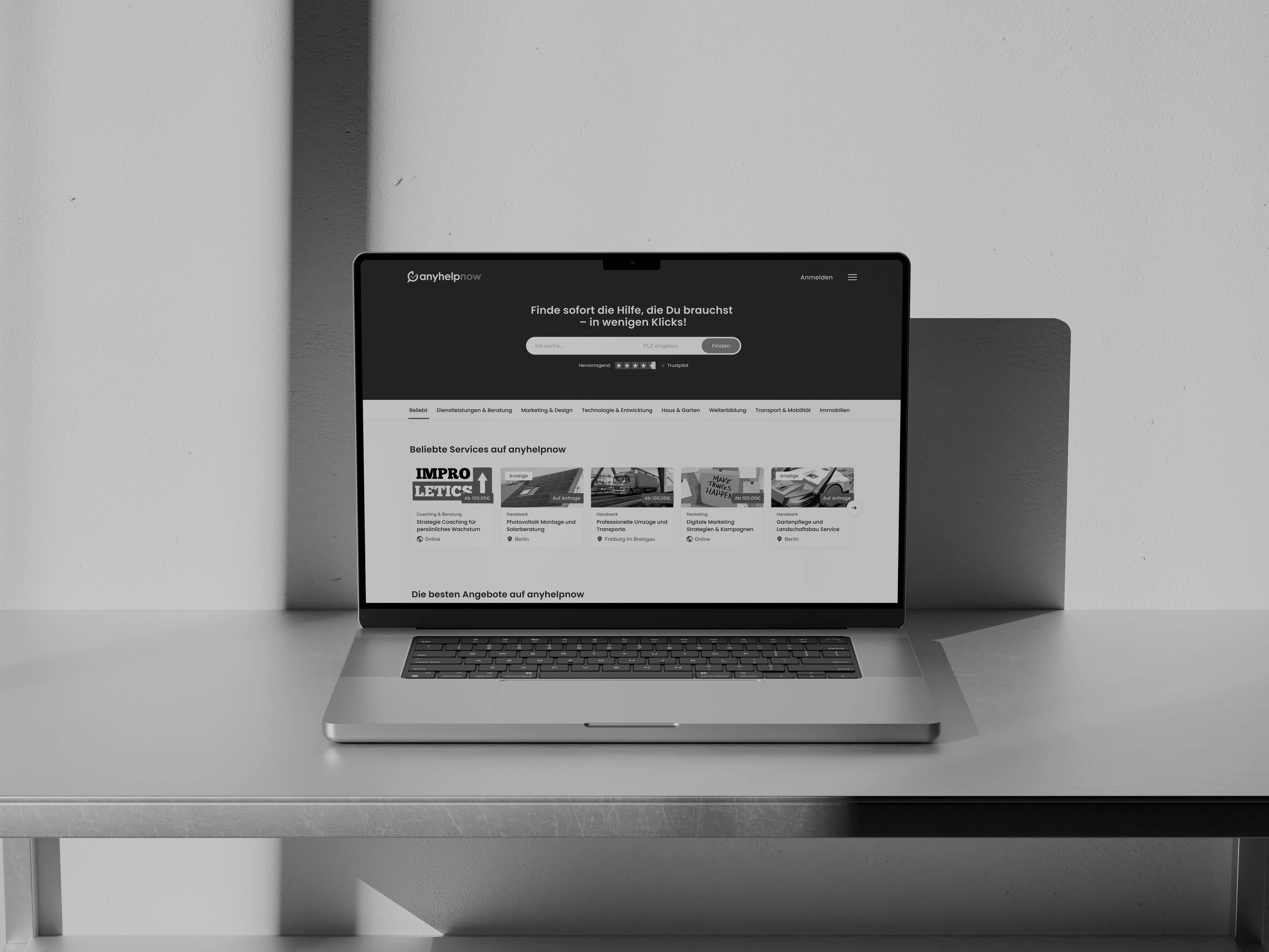 Anyhelpnow – Service platform for providing quick assistance