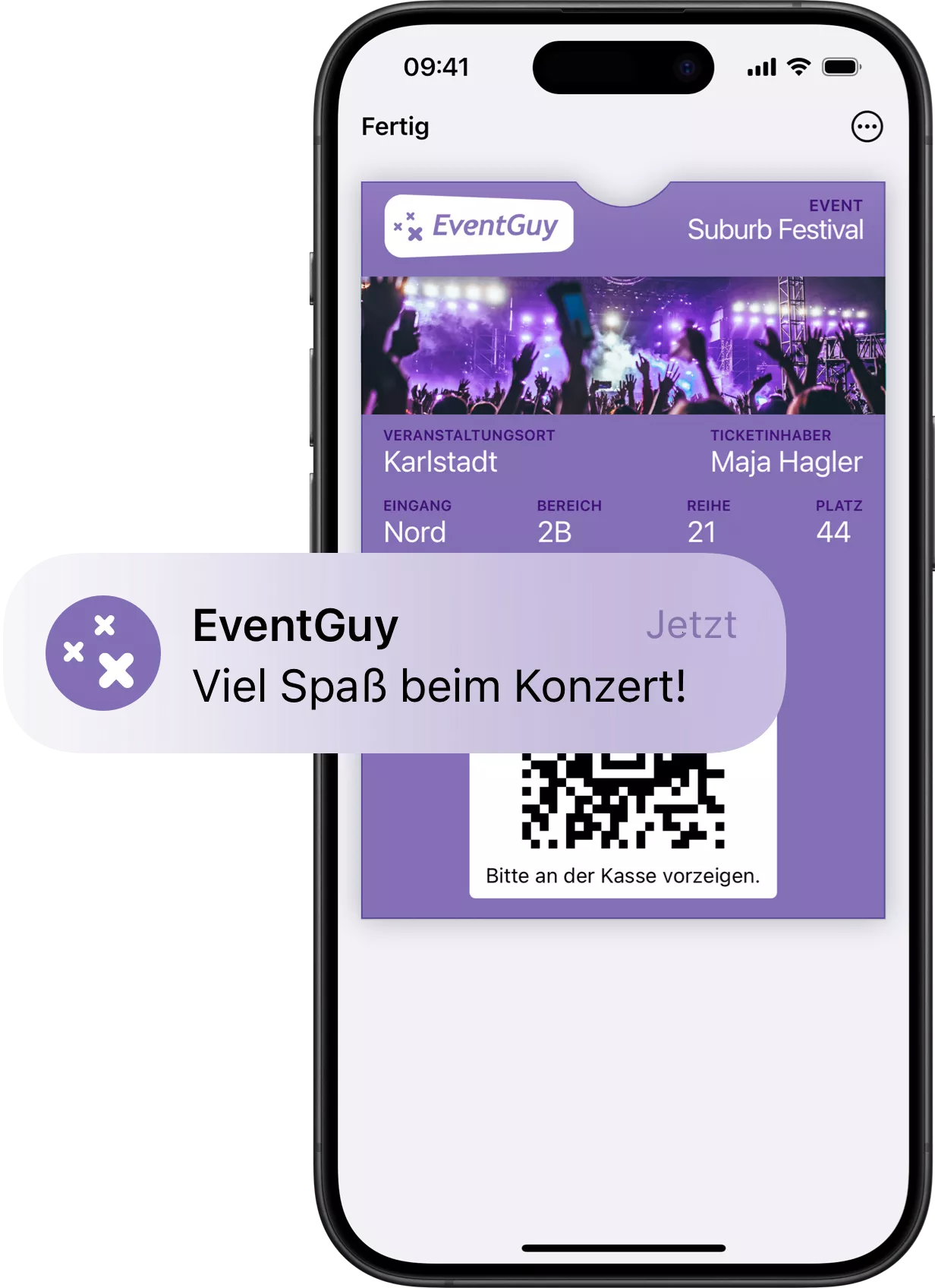 Event ticket example