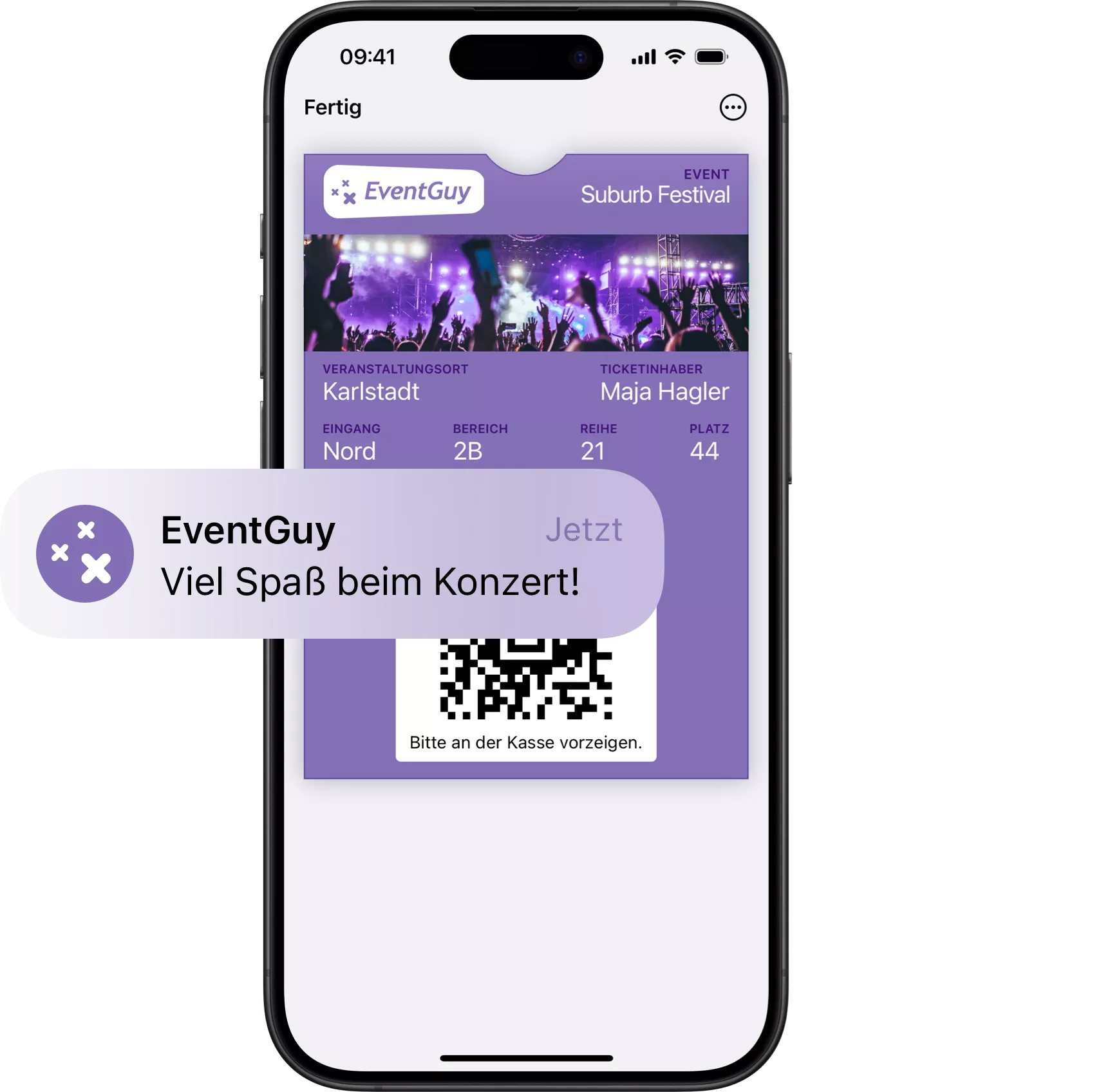 Event ticket example